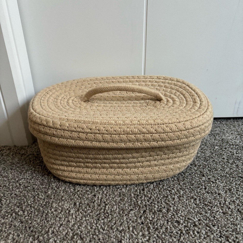 3/$45 Woven Basket with Lid